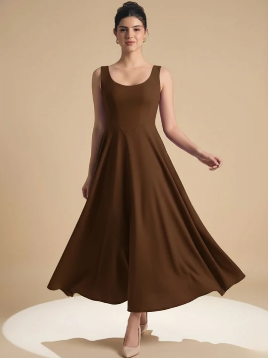 Stretchable Corset Fit & Flare Midi Dress - Image 3